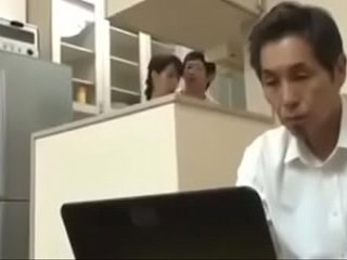 Japanese Asian mom cheats on her young son