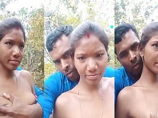 Tribal village wife boob press outdoor sex MMS