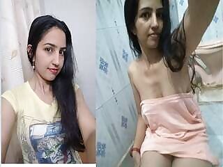 Hot look Desi Wife undresses and shows her tits and pussy
