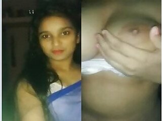 Sexy Indian College Student Shows Her Boobs